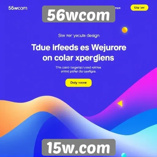 Tendências de design no site 56wcom